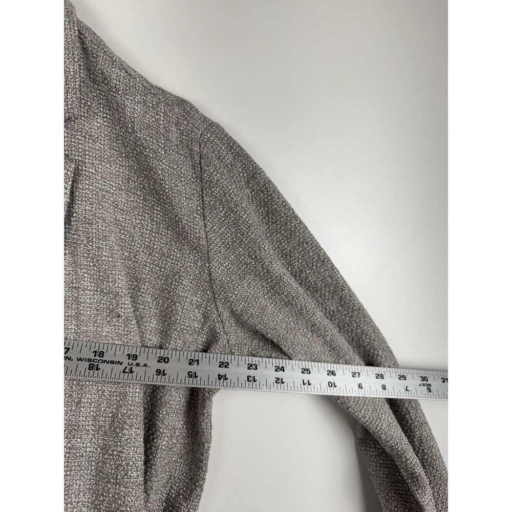 Eileen Fisher Organic Cotton Textured Knit Blazer Jacket Beige Taupe Women's XS - Picture 4 of 6
